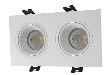 Светильник встраиваемый IP20 10Вт GU5.3 LED бел./бел. пластик  DK3072-WH