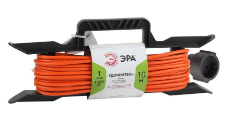 Удлинитель-шнур на рамке 1х10м без заземл. 6А IP20 UFx-1-2х0.75-10m ПВС 2х0.75  Б0046820