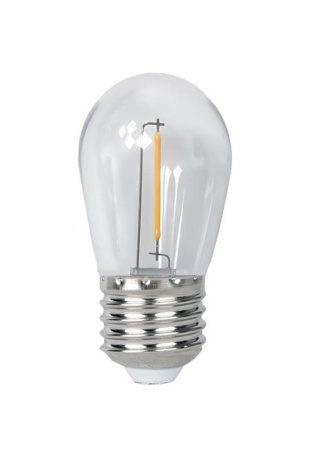 Лампа светодиодная филаментная PLED-ECO-S14 1Вт 2700К тепл. бел. CLEAR E27 для Белт-лайт Pro  5040625