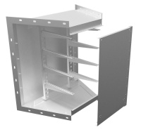 Короб кабельный блочный 2мм ККБ-УГВ-0.95/0.6 рама 63х5мм краска; обшивка оцинк.  KKB.UGV.96.20.RAL/ZN