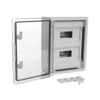 Корпус пластиковый распределительный ЩРН-24 IP65 прозр. дверь 400х300х170  PR08.26503