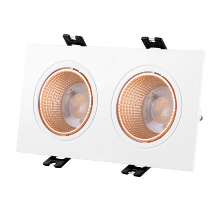 Светильник встраиваемый IP20 10Вт GU5.3 LED бел./бронзовый пластик  DK3072-WBR