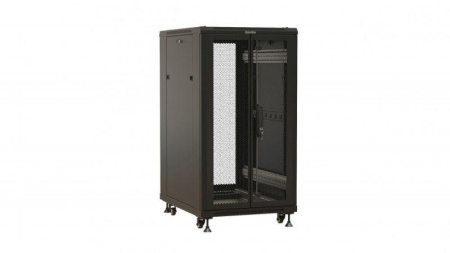 Шкаф напольный TTBR-3266-DD-RAL9004 19дюйм 32U 1610х600х600мм передн. и задн. распашные перфорир. двери (75проц.) разобран. ручка с замком RAL 9004 черн.  537162