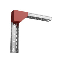 Угол для лотка вертикальный внешний правый с разворотом трассы на 90град. 200х50 сталь 1мм "ПЛЮС" VLPDplus90-50-200-R HD КМ PL3767