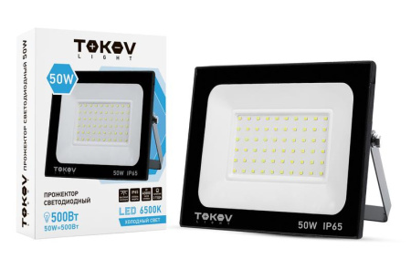 Прожектор светодиодный 50Вт 3400лм 6500К IP65 черн. (TKL)  TKL-FL/LED-50-6.5K-IP65