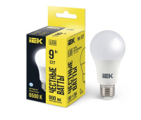 Лампа светодиодная ECO A60 9Вт грушевидная 230В 6500К E27  LLE-A60-9-230-65-E27