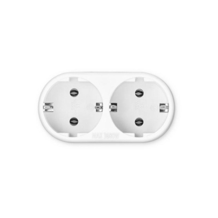 Разветвитель 2-м с заземл. 16А IP20 BU-PS2G-W бел.  352743