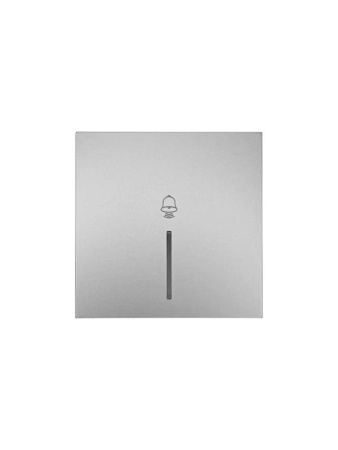 Кнопка звонка с индик. СП ZIMA IP20 безвинт. зажим сер. матов.  704-7488-108QC