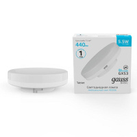 Лампа светодиодная Basic 5.5Вт таблетка 4100К нейтр. бел. GX53 440лм  10849262
