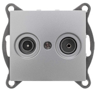 Розетка телевизионная оконечная TV/SAT СП Ugra механизм серебр.  С11TS1-004