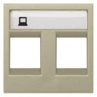 Накладка для 2-х суппортов/разъемов типа 2017... и/или 2018... 2мод. Zenit шампань  2CLA221820N1901