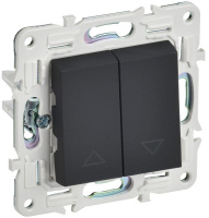 Выключатель жалюзи SKANDY 10А SK-V12G графит  SK-V15-0-10-K53