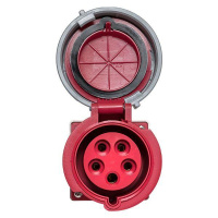 Розетка стационарная наружная 1252 3Р+РЕ+N 32А 380В IP67 PROxima  ps-1252-32-380