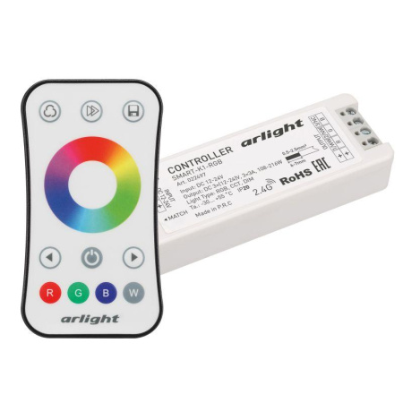 Контроллер SMART-RGB-SET-RING (12-24В 3х3А ПДУ 2.4G) (IP20 пластик)  034807