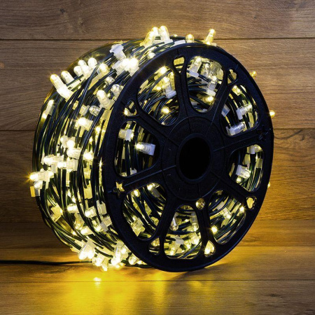 Гирлянда светодиодная "LED ClipLight" шаг 15см 665LED тепл. бел. 80Вт 12В IP65 эффект мерцания flashing бел. (уп.100м)  325-146