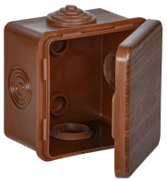 Коробка распаячная ОП КМ 65х65х50 IP54 откид. крышка 4 ввода дуб  UKO31-065-065-050-K24-54 Коробка распаячная ОП КМ 65х65х50 IP54 откид. крышка 4 ввода дуб  UKO31-065-065-050-K24-54