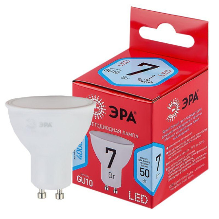 Лампа светодиодная RED LINE LED MR16-7W-840-GU10 R 7Вт MR16 софит 4000К нейтр. бел. GU10  Б0049640