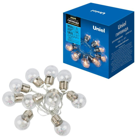 Гирлянда ULD-S1800-010/STB/3AA WARM WHITE IP20 RETRO BULBS "Лампочки ретро" 3AA (не в/к) 1.8м 10 LED тепл. бел. свет  UL-00008425