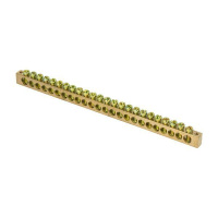 Шина PEN "ноль-земля" 8х12 24 отвер. латунь крепеж по краям PROxima  sn0-125-24-k