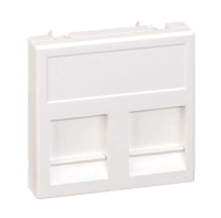 Адаптер на 2 RJ45 коннектора CJ545U(FM); CJ546U(FM) защ. шторки 45х45мм алюм.  Connect KB76-8