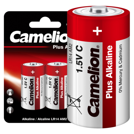Элемент питания алкалиновый C/LR14 1.5В Plus Alkaline LR14-BP2 BL-2 (блист.2шт)  1653
