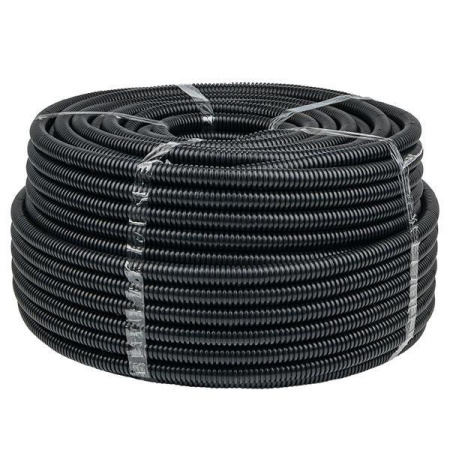 Труба гофрированная FRHF d50мм с протяжкой черн. (уп.20м) Plast PROxima  FRHF-50