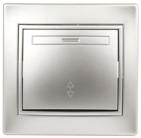 Переключатель 1-кл. СП Plano 10А IP20 1-103-03 250В алюм.  Б0053746