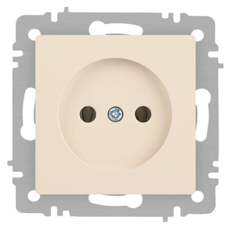 Розетка Accent 6-201-02 2P 16А-250В IP20 СУ сл. кость  Б0063659