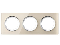 Рамка 3-м Garda горизонт. стеклянная беж. 2E52301301  2234931