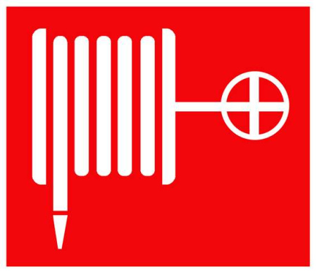 Знак пожарной безопасности "Пожарный кран" 150х150 (наклейка)  ПБ02 150150