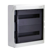 Щиток настенный 36мод. IP65 с дверцей с клеммн. блоком 63А сер.  RB36W6TGD