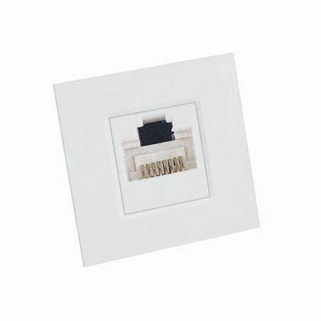 Розетка компьютерная 1-м W45 RJ45 кат.5E для кабель-канала механизм бел. SE RIN-144K5E-B