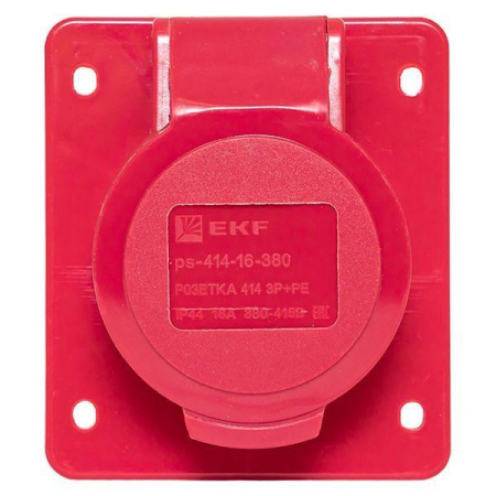 Розетка скрыт. уст. 16А 380В 3P+РЕ IP44 (414)  ps-414-16-380