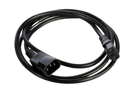 Шнур питания с заземлением IEC 60320 C13/IEC 60320 C14 10А/250В 3х1.0 3м R-10-Cord-C13-C14-3  1361899