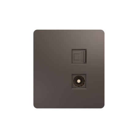 Розетка компьютерная RJ45 кат6+TV с/у MIELE сер.  KR-78-0722-2