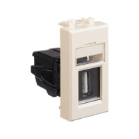 Розетка USB 1мод. Avanti "Ванильная дымка" тип А-А модульная  4405401