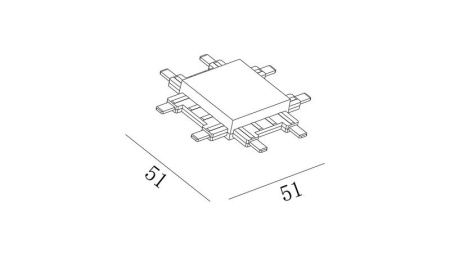 Коннектор системы CN-SLIM-BL-X SLIM черн.  00-00022071