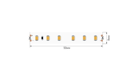 Лента светодиодная стандарт 2835 120LED/м 9.6Вт/м тепл. бел. 24В IP65 (уп.5м)  00-00021281