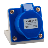 Розетка 123 32А 220В AC 2P+PE 6ч для монтажа на поверхность IP44  222747