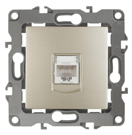 Розетка компьютерная 12 12-3107-04 RJ45 шампань  Б0014726