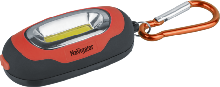 Фонарь-брелок 93 657 NPT-KC07-R-2CR2032 пласт. 1COB LED 1Вт 3реж. красн.  93657