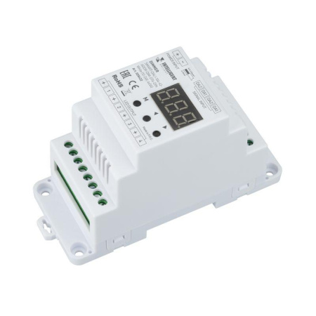 Диммер SMART-DALI-104-62-ADDR-DIM-DT6-DIN White 12-24В 4х5А IP20 пластик  028422