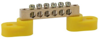 Шина PE "земля" на двух угловых изоляторах ШНИ-6х9-6-У2 желт. NO-222-108-1 ЭРА Б0044157