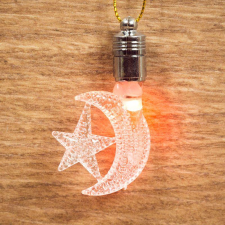 Фигура светодиодная подвесная "Месяц" 8х5.5см LED RGB 1Вт IP20  501-092