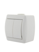 Выключатель 2-кл. ОП Nata 10А IP20 бел.  710-0200-101