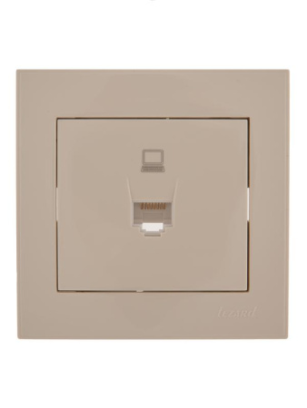 Розетка компьютерная СП Rain RJ45 крем.  703-0303-139