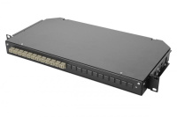 Панель оптическая 47C-24 19дюйм 1U фиксир. корпус на 24 адаптера 2 дуплекс LC адаптера OM2  47C-24-20-2L-02-11BL