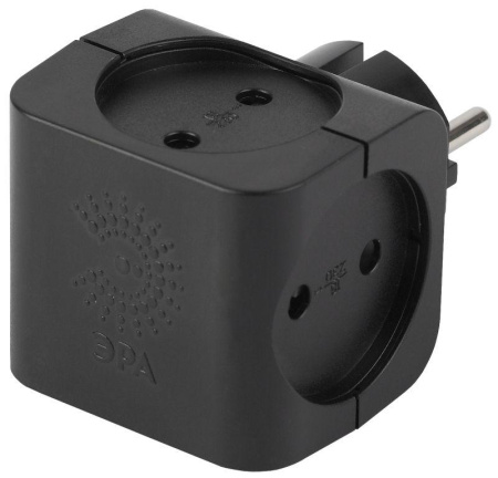 Разветвитель 4-м без заземл. 16А IP20 SP-4-B черн.  Б0008207