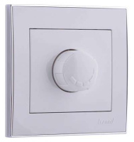 Светорегулятор СП 1000Вт Rain с хром. боковой вставкой бел.  703-0225-157