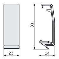 Соединение на стык для канал-плинтуса GBN A черн.  03283 Соединение на стык для канал-плинтуса GBN A черн.  03283